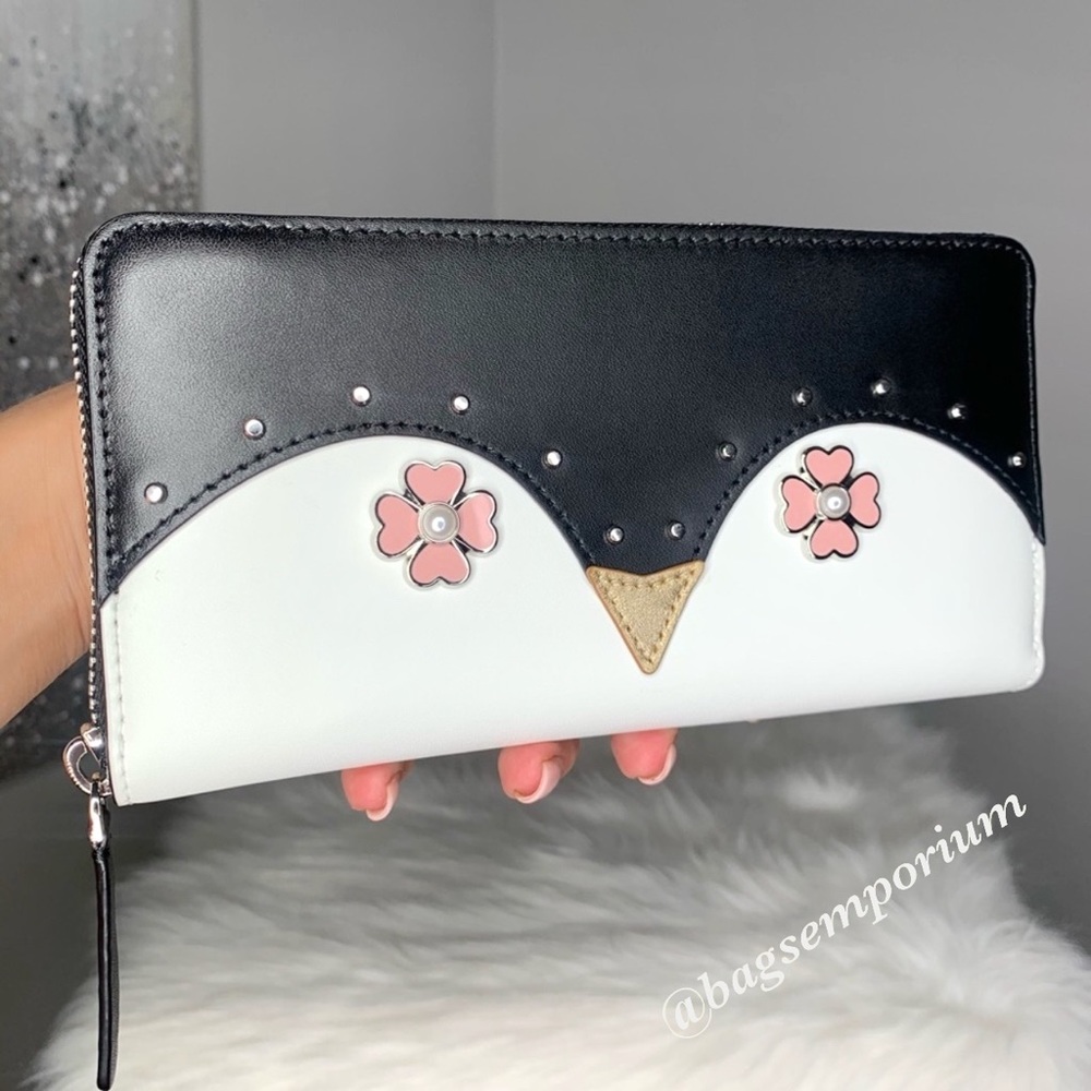 Kate Spade Frosty Penguin Large Continental Wallet - Picture 2 of 8